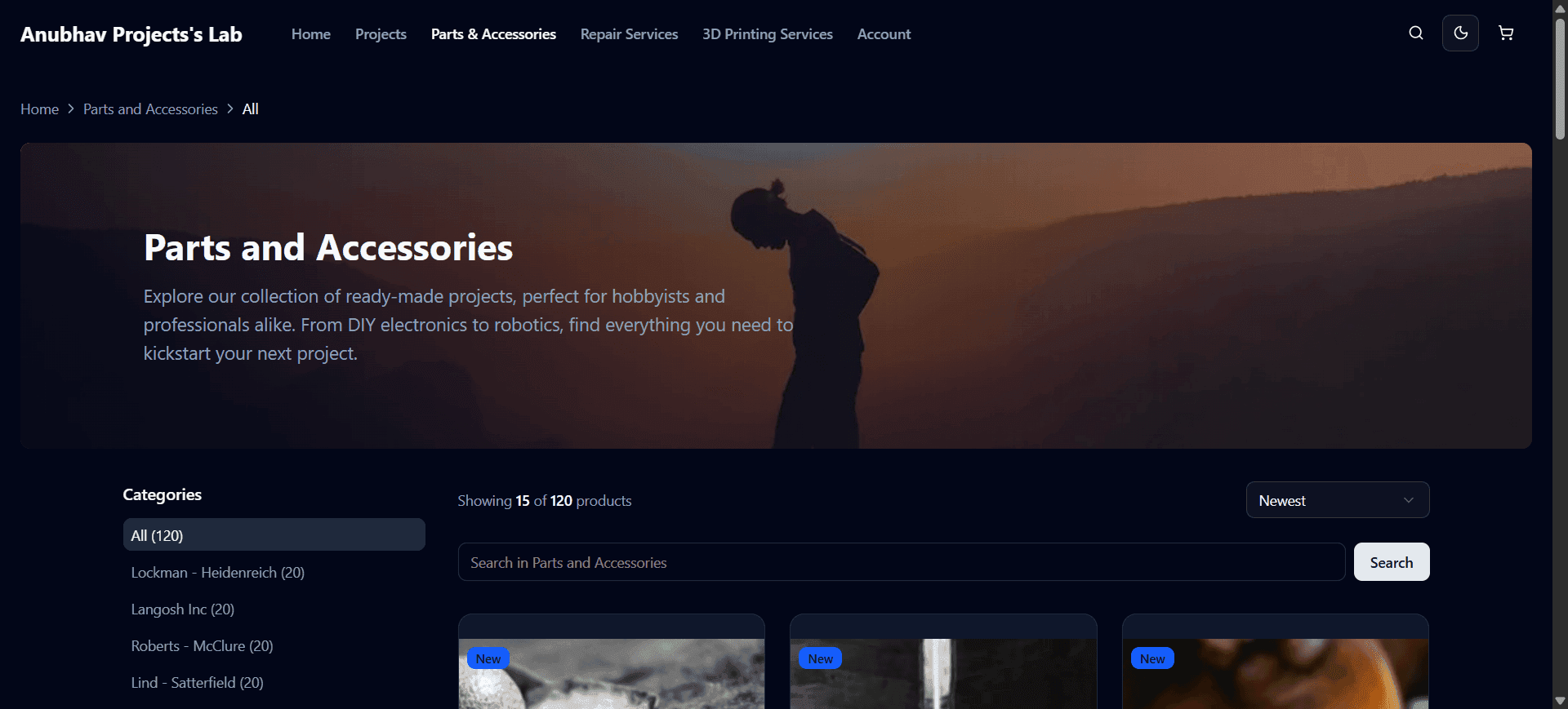 Listing Page