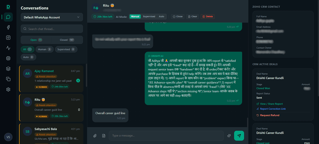 Drishti Marketing OS — Enterprise WhatsApp AI Agent Platform